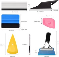 Versatile 7-Piece Vehicle Tint Tool Kit with Safety Cutter and Squeegees