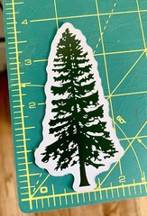 Cascadia Doug Flag Tree Premium Premium Vinyl Sticker Decal 4 inches