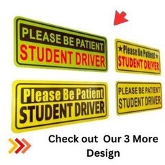 New Student Driver Car Stickers, Magnetic, Water proof And UV Resistant