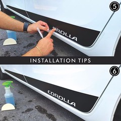 Toyota Corolla Pre-Cut Side Stripes Rocker Panel Decals Vinyl 2015 to 2017 |44