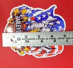 Harley Davidson Motor Cycles Logo Decal in plain or holographic, 5″ wide