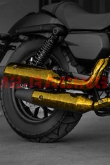ESSMO PET Marble Forged Gloss Carbon Fiber Golden Yellow Car Vinyl Wrap Decal