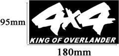 4×4 KING OF OVERLAND Off Road Decal Car Rear Side Trunk Vinyl Sticker Universal