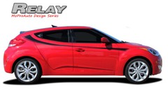Relay Upper Body Line Side Decal Stripes Graphics for 2013-2017 FOR FIT Veloster