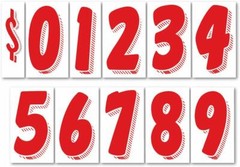 EZ Line Vinyl Decals for Cars Chartreuse Large Number Stickers Windshield Number