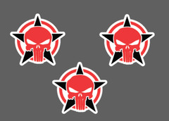 Punisher Skull Vinyl Decal With White Offset Car Truck Cell Phone Laptop Sticker