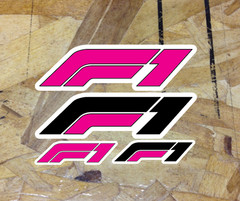 Formula One FIA Vinyl Sticker Decal PINK F1 Racing Choose Size Logo Gamer 4ea
