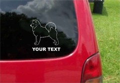 2 (PCS) Samoyed Dog Decals with custom text 20 Colors To Choose From