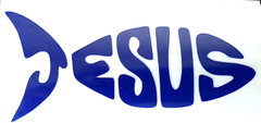 Jesus Fish Vinyl Decal Sticker Waterproof 3×6 Inches Long Lasting 4/20
