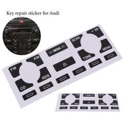 For Audi A4 A6 B6 B7 A2 A3 Black Concert Radio Stereo Button Repair Decal Kit