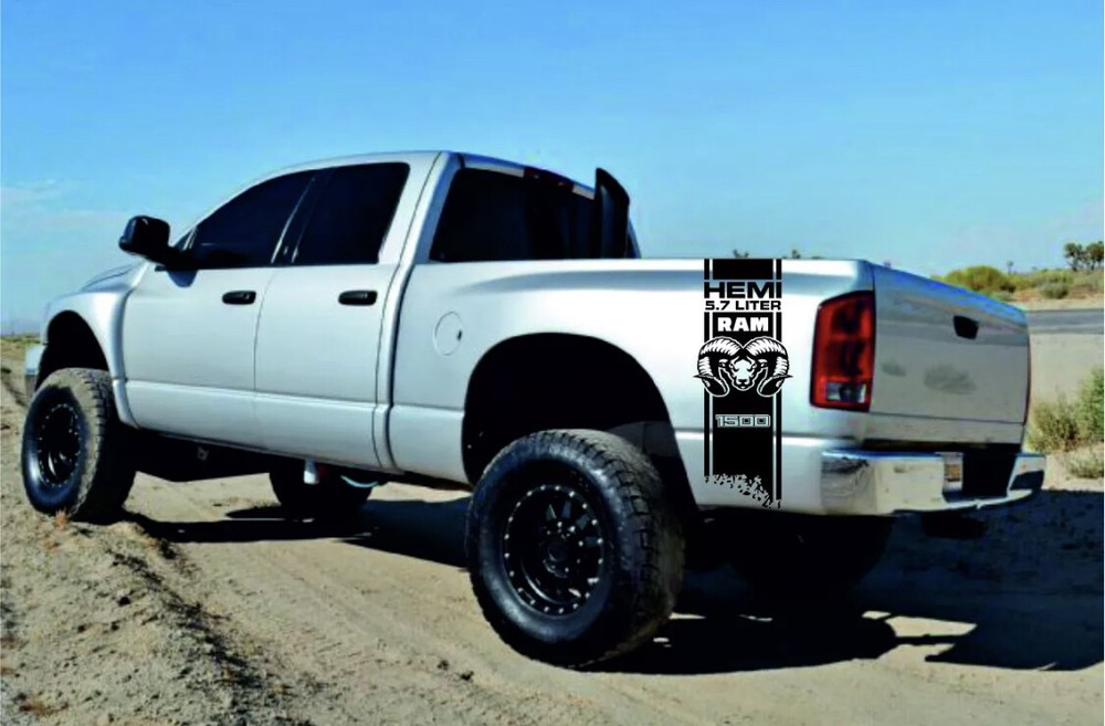2pcs Decal side Stripes graphics vinyl sticker fit Compatible truck bed