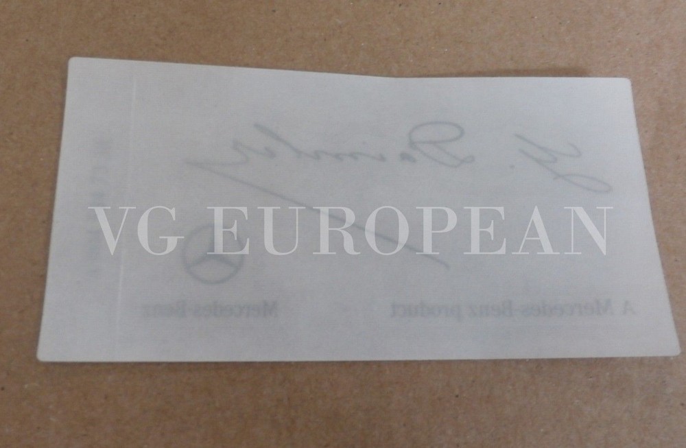 Mercedes-Benz Genuine G Daimler Signed Window Glass Sticker Label Decal NEW