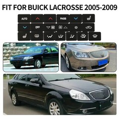 Vinyl Button Repair Decals for Buick LaCrosse 2005‑2009 – Steering/Radio/A/C