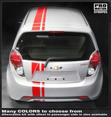 Chevrolet Spark 2013 2014 2015 Over-The-Top Offset Stripes Decals (Choose Color)