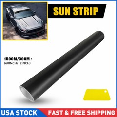 60×12” Window Tint Windshield Sun Visor Vinyl Decal Strip Sticker Matte Black