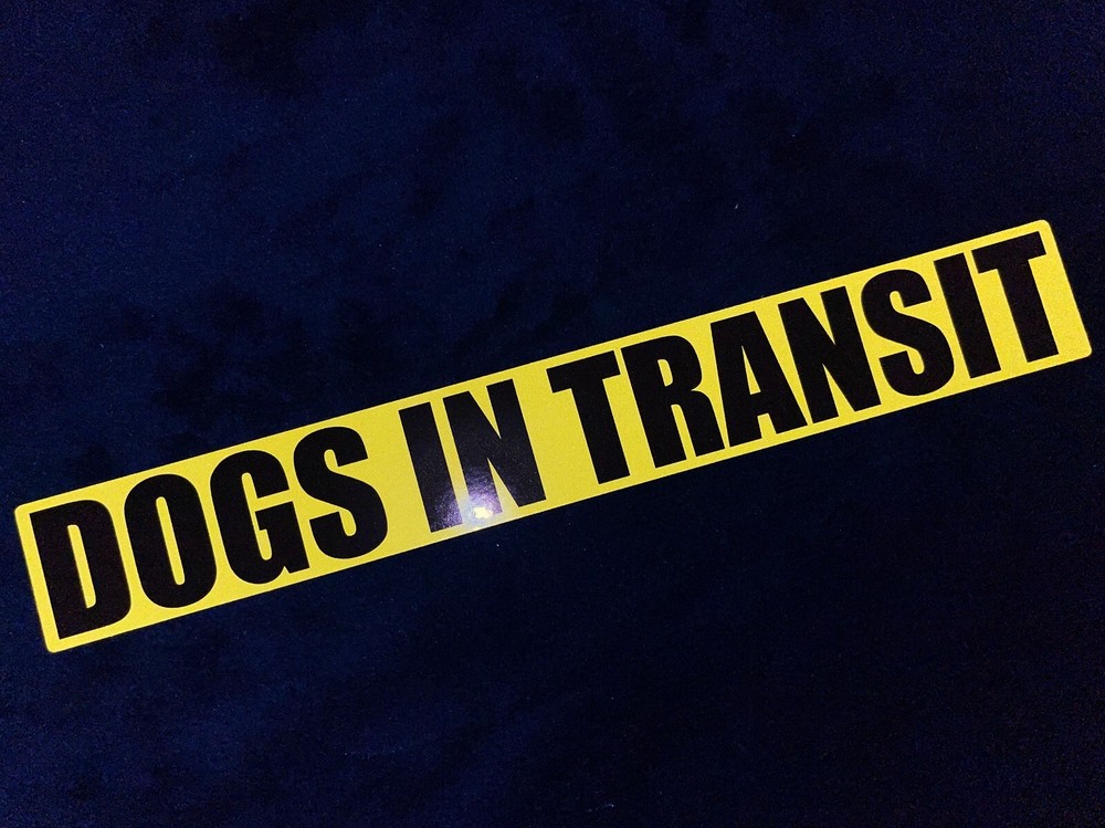 Reflective 30cm DOGS IN TRANSIT SOLO Security Car Van Truck Stickers Reflector