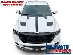 2019-2023 Fits Ram 1500 Hood Beam Graphics 3m Vinyl Stripes Stickers Auto Decals
