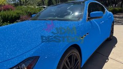 Matte Glitter Intense Blue Frosted Sparkle Sticker Decal Sheet Car Vinyl Wrap