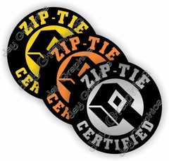 3-pcs Zip Tie Certified 2″ Funny Vinyl Stickers Decals [FREE SHIP – NO TRACKING]