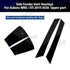Black Front Fender Upper & Lower Air Vent Sticker for Subaru WRX STI 2015-2021