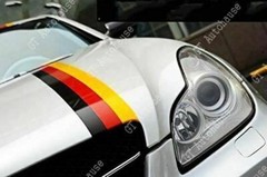 59″ Germany Flag Stripe Car Hood Body Sticker For Audi BMW Mercedes MINI Porsche