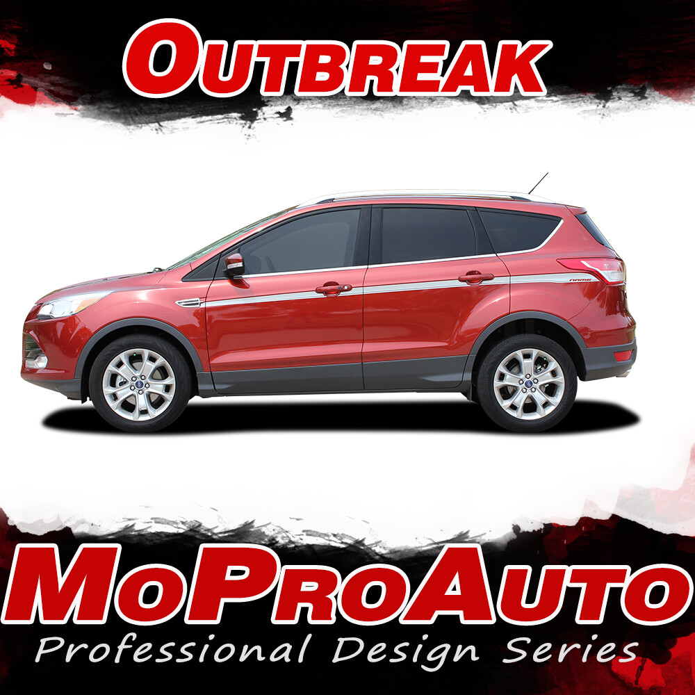 2013-2019 Ford Escape OUTBREAK Mid-Body Line Vinyl Graphics Stripes Decal