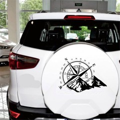 Compass Mountains Vinyl Decal Sticker For Car SUV Truck Hood Body Window Decor