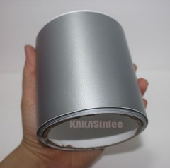 Air Release Silver – Matte Car 3D Leather Grain Texture Vinyl Wrap Sticker AB
