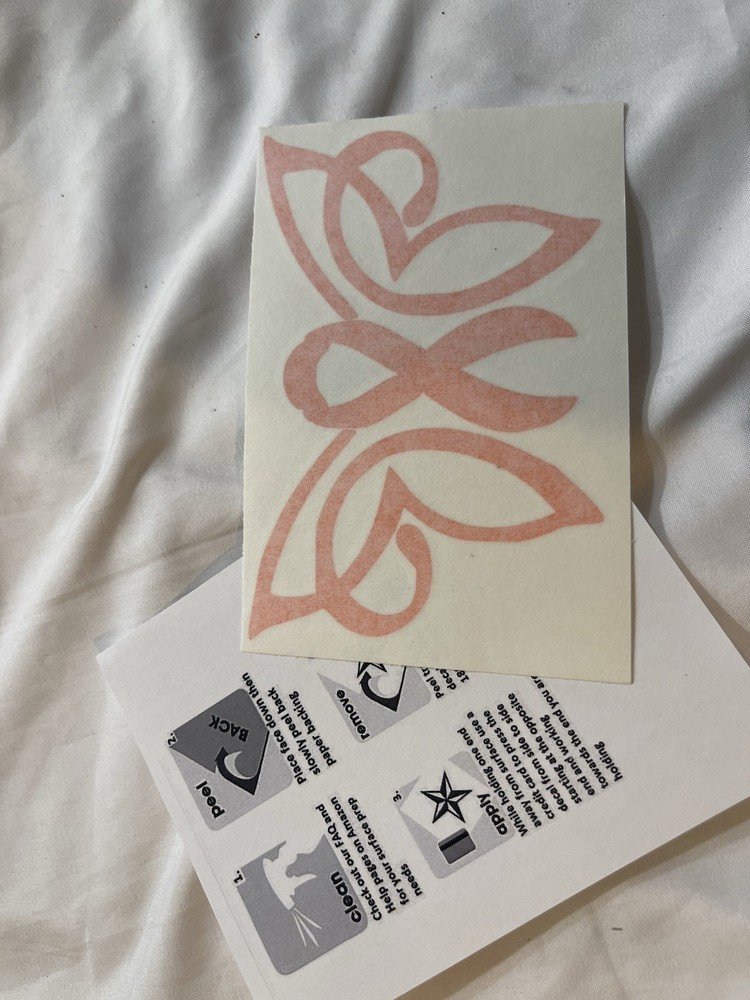 Cancer Butterfly Survivor Vinyl Decal Sticker Orange 6”