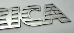 Stainless Steel “MERICA” Adhesive Emblem Decal for Cars & Trucks (Polished)