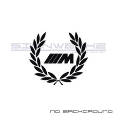 M Racing Wreath Decals Stickers BMW Motorsport M power M2 M3 M4 M5 M6 X5 X6 Pair