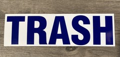 TRASH Vinyl Sticker/Decal 10”x3”Free US Shipping