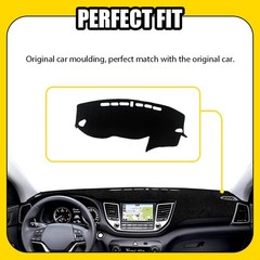 For Hyundai Tucson 16-18 Dash Board Cover Mat Black Anti Slip Protector Pad 1-5X