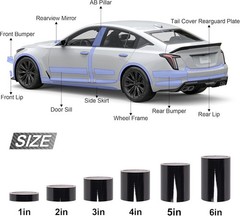 Automotive Grade Self-Adhesive Gloss Black Vinyl Wrap, 1in x 30ft for Car & Bike