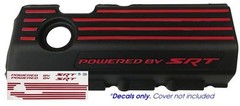 POWERED BY SRT Engine Cover Decals Charger and Challenger Scat Pack