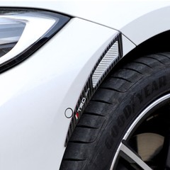 2PCS Carbon Fiber Car Wheel Eyebrow Arch Trim Lips Fender Flares Protector Strip