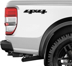 4×4 Truck Bedside Decals Set of 2 Black Weatherproof Automotive Grade Vinyl