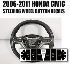 2006-2011 Honda Civic Steering Wheel Button Decals Stickers 78501-Sva-A42za