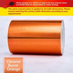 6″ Vinyl Pinstriping Pin Stripe Styling Tape Sticker 152mm CHROME BURNT-ORANGE