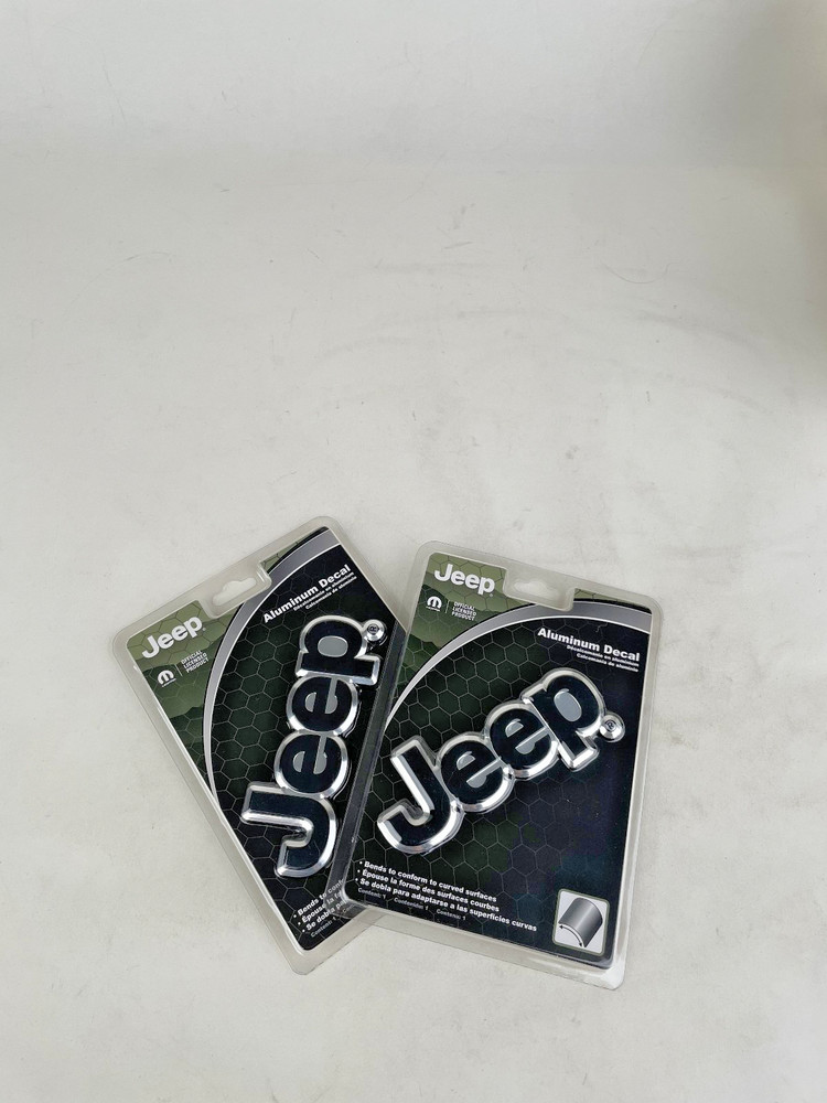 Licensed Jeep Aluminum Color Emblem Decal Auto Truck SUV Office Lugguage 2 Pak
