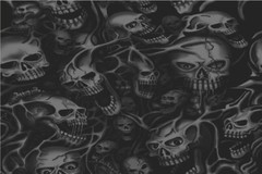 Ghost Skulls Grey Graphic Decal Vinyl Bike Motorcycle Car Wrap US 24×36 Seamless