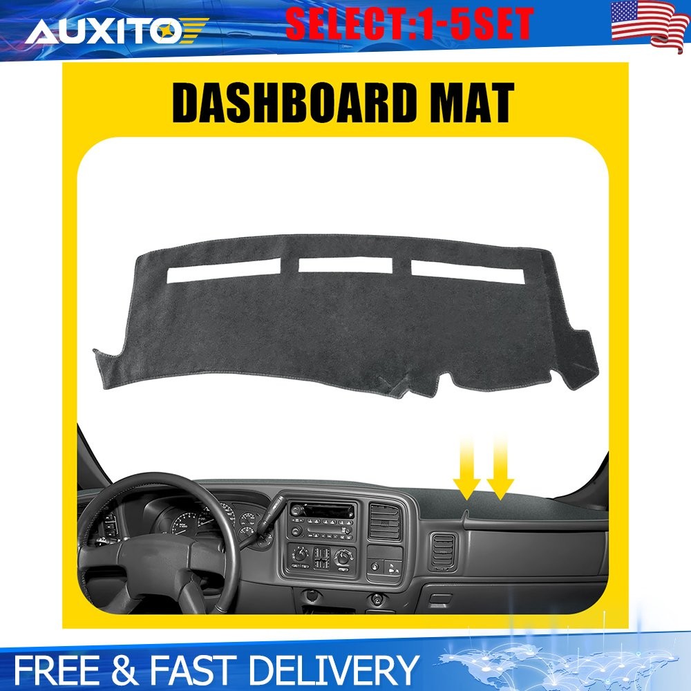 Gray Dash Cover Mat Dashboard Pad for Chevy Silverado 1500 2500 Tahoe 01-06 1-5X