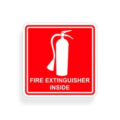 Fire Extinguisher Inside Sticker Safety Decal Boat Truck Camper RV Trailer Car