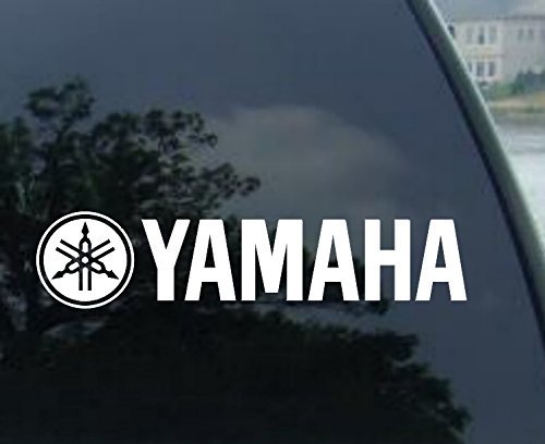 2 X Yamaha Racing Decal Sticker (New) car truck White Size 10”x1.75”