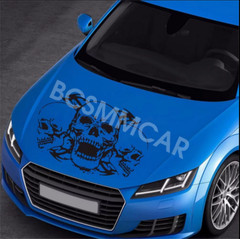 Sticker Vinyl Skull Styling Decal Body Hood Decoration Accessories For Car Hood