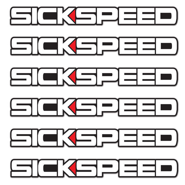 6 SICKSPEED STICKERS VINYL DECAL BOMB KIT PACK FOR FRONT BUMPER LIP SKATEBOARD B