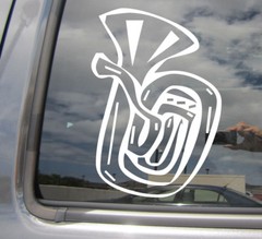 Tuba Instrument – Brass Wind Concert Car Bumper Window Vinyl Decal Sticker 10349