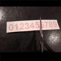 10 Sets of 0 9 Numbers – 100 Total Vinyl Sticker Decals – Color Black – STK#F07G