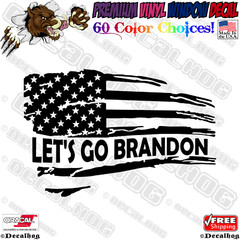 Lets Go Brandon Flag America Car Truck Window Wall Laptop Vinyl Decal Sticker.