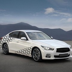 Car Body Side Sticker Hexagon Honeycomb Graphic Vinyl Decals Decor Waterproof